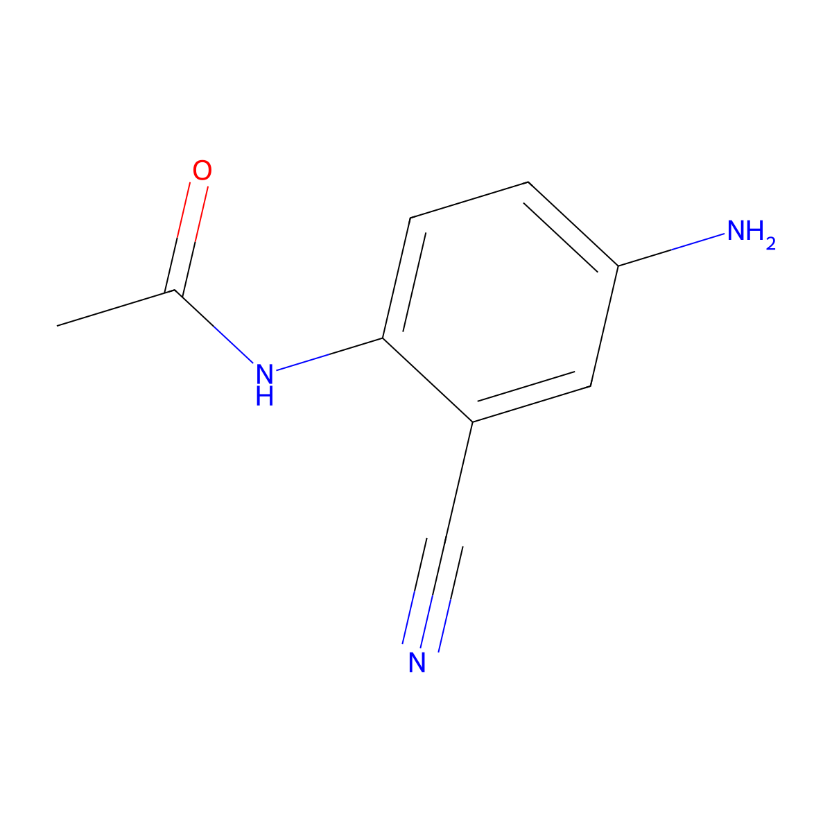 N-(4-amino-2-cyanophenyl)acetamide molecular structure, CAS 73894-39-0