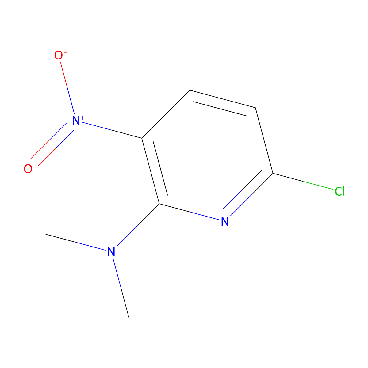 6-Chloro-2-dimethylamino-3-nitropyridine molecular structure, CAS 73895-32-6