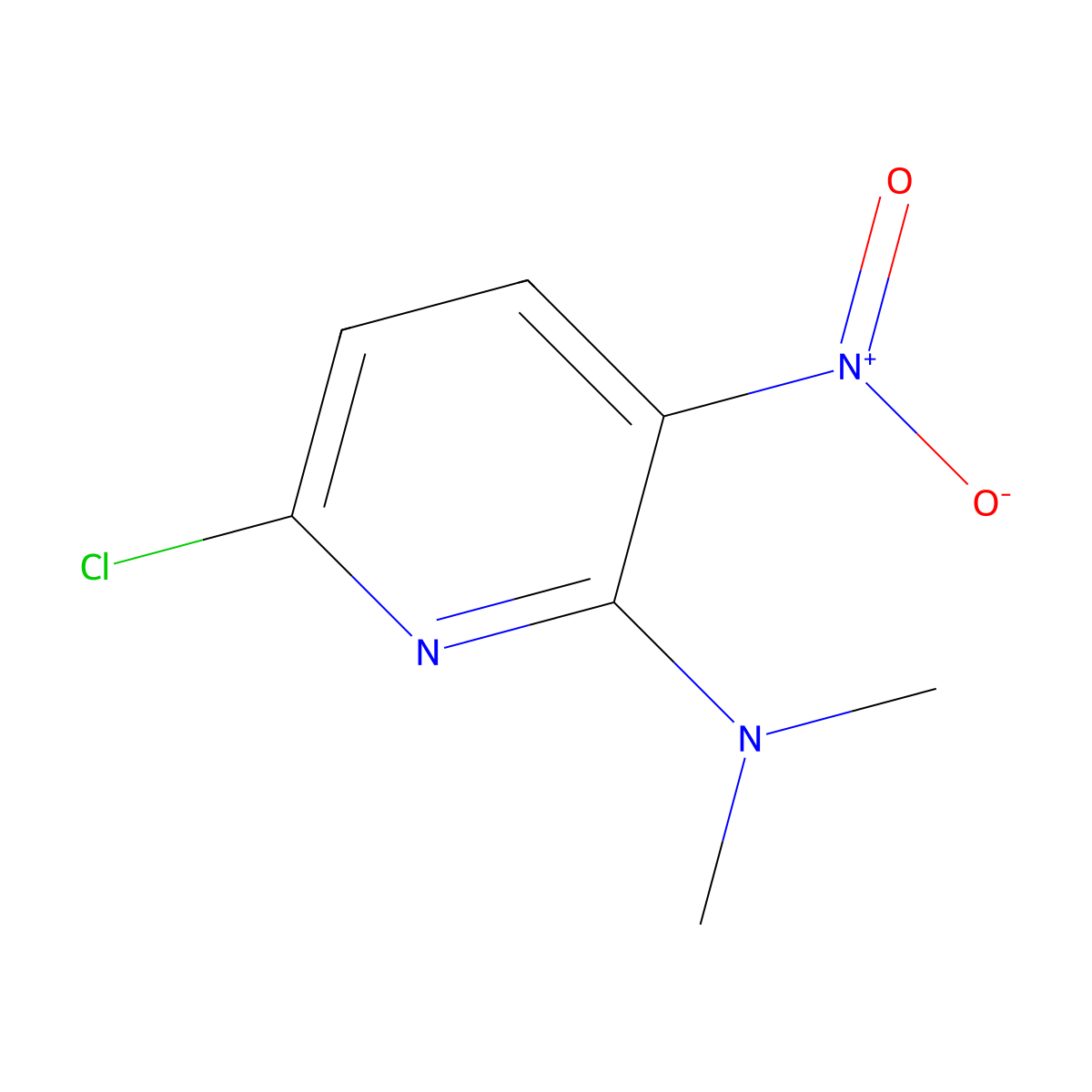 6-Chloro-2-dimethylamino-3-nitropyridine molecular structure, CAS 73895-32-6