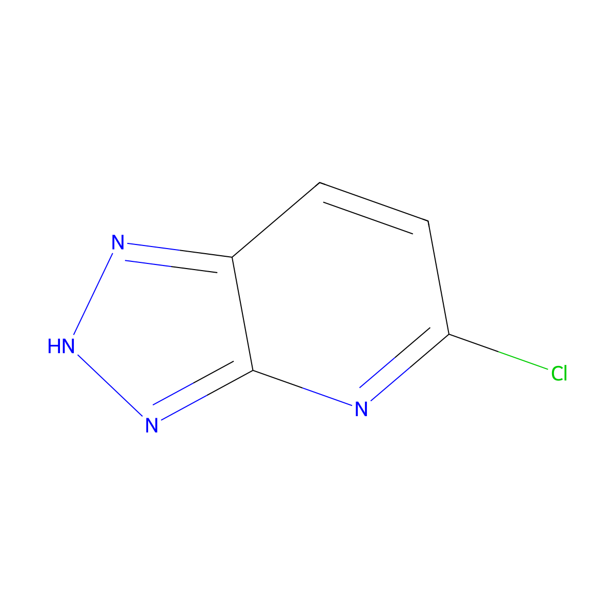 5-chloro-1H-(1,2,3)triazolo(4,5-b)pyridine molecular structure, CAS 73895-37-1