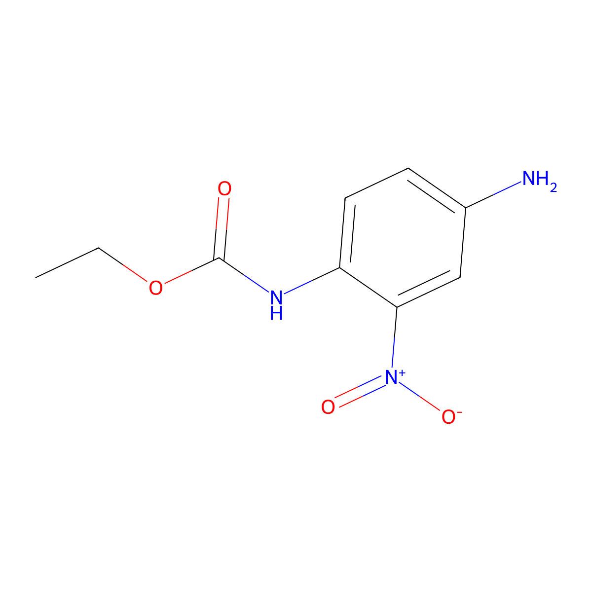 Ethyl (4-amino-2-nitrophenyl)carbamate molecular structure, CAS 73895-87-1