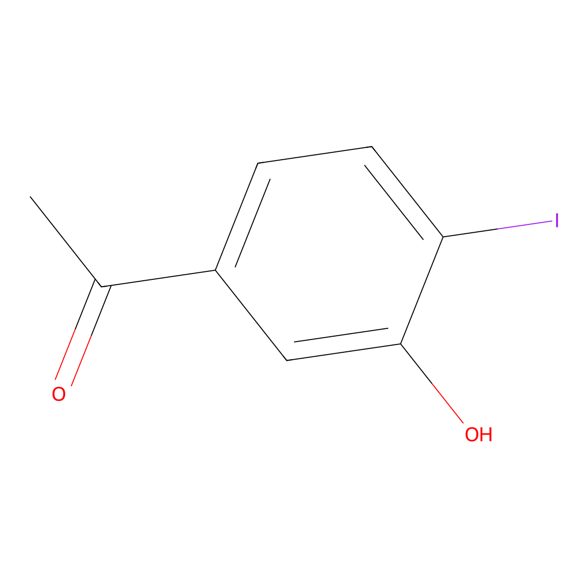 1-(3-Hydroxy-4-iodophenyl)ethanone molecular structure, CAS 73898-23-4