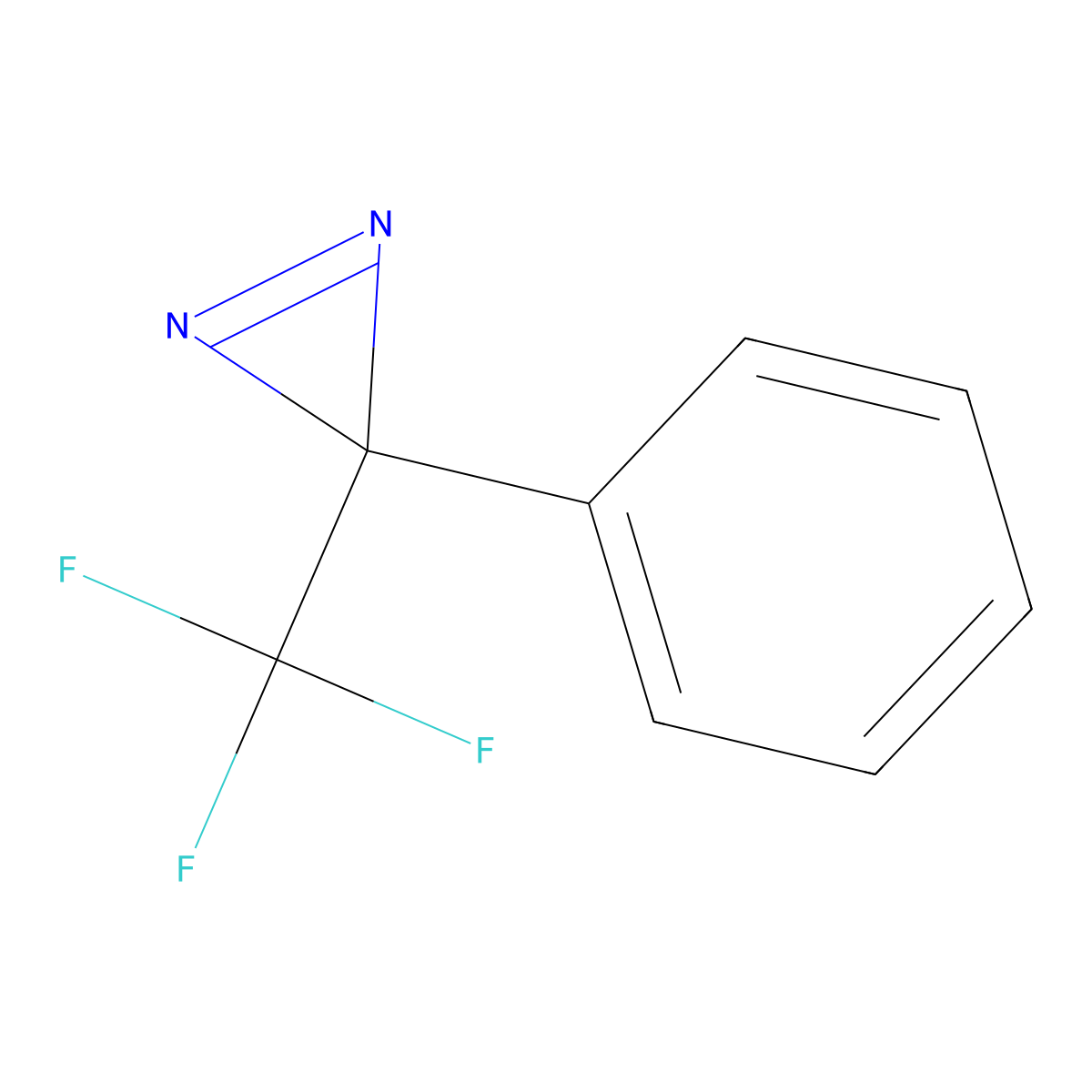 3-Trifluoromethyl-3-phenyldiazirine molecular structure, CAS 73899-14-6