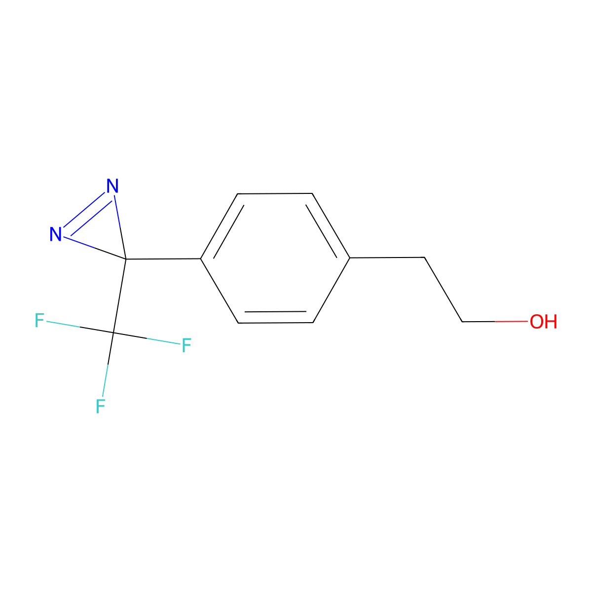 2-(4-(3-(Trifluoromethyl)-3H-diazirin-3-yl)phenyl)ethan-1-ol molecular structure, CAS 73899-21-5