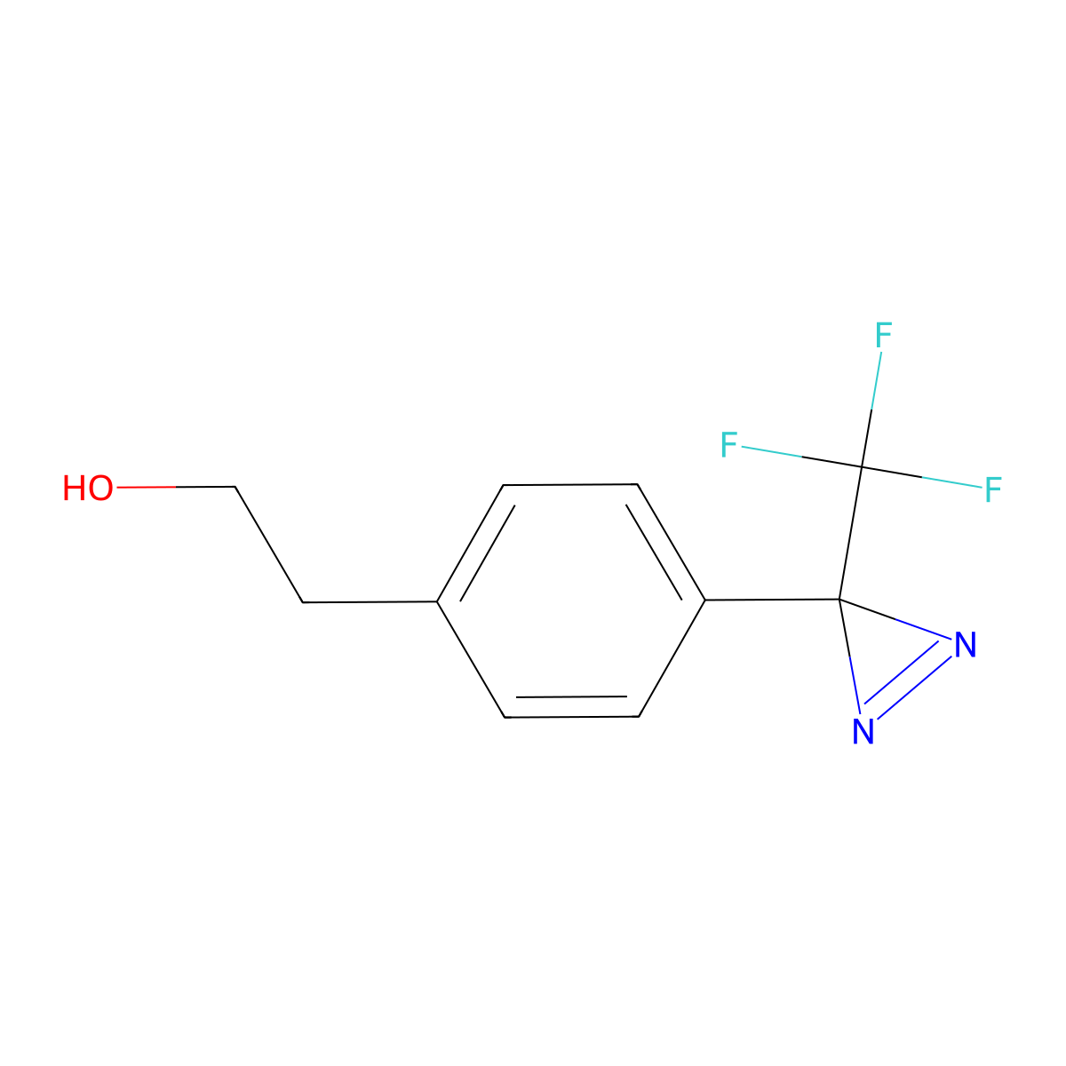 2-(4-(3-(Trifluoromethyl)-3H-diazirin-3-yl)phenyl)ethan-1-ol molecular structure, CAS 73899-21-5