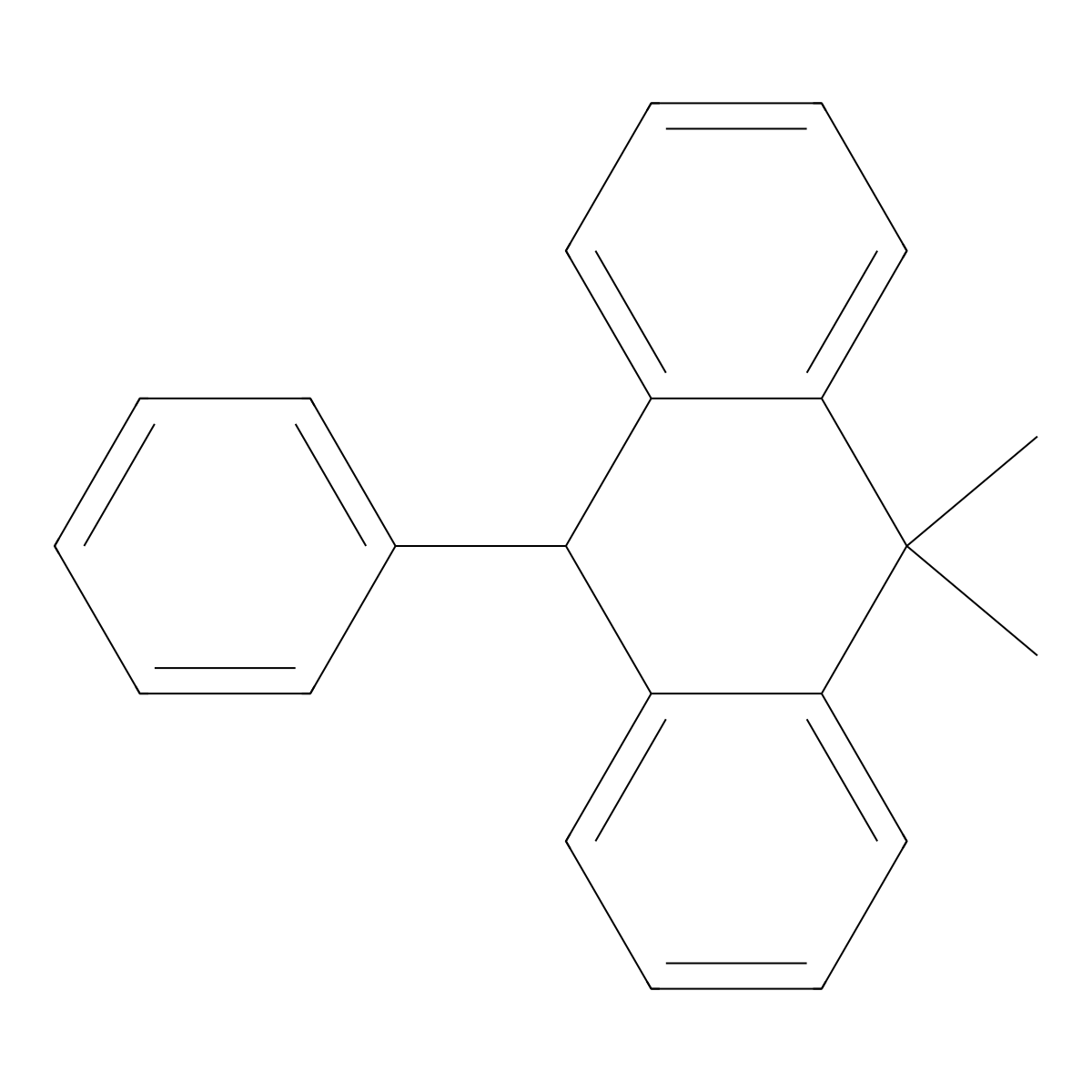 9,9-Dimethyl-10-phenyl-9,10-dihydroanthracene molecular structure, CAS 739-45-7