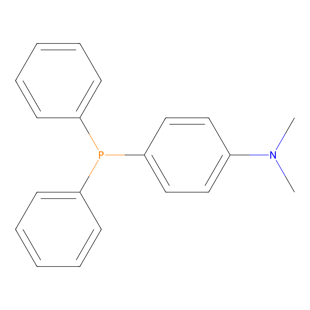 4-(Dimethylamino)phenyldiphenylphosphine molecular structure, CAS 739-58-2