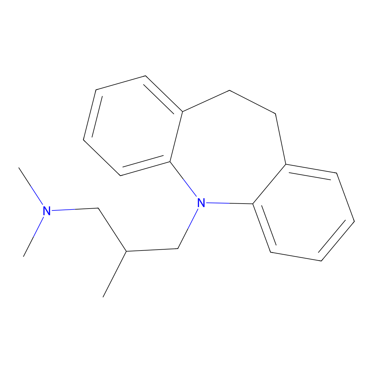 Trimipramine molecular structure, CAS 739-71-9