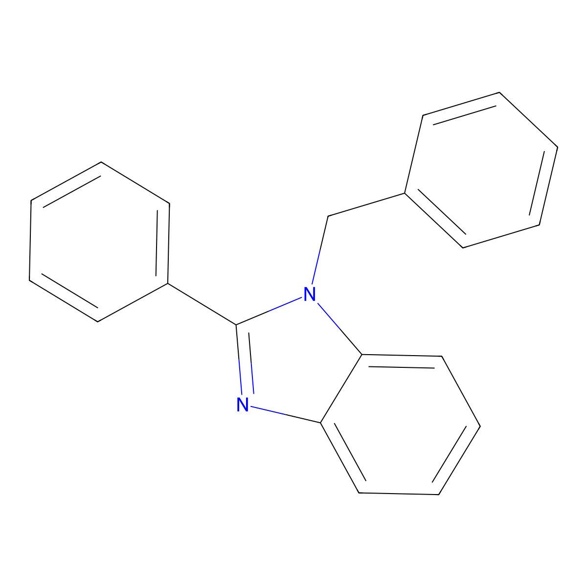 1-Benzyl-2-phenylbenzimidazole molecular structure, CAS 739-88-8