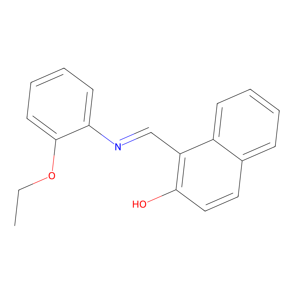 1-(2-Ethoxyphenyliminomethyl)-2-naphthol molecular structure, CAS 739-96-8