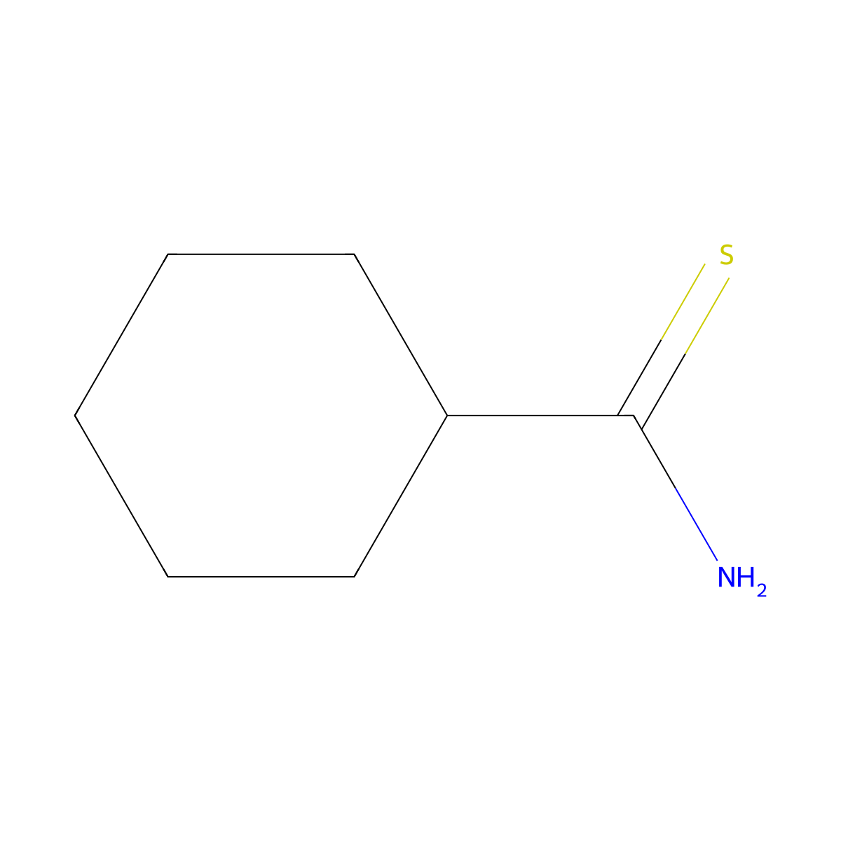 Cyclohexanecarbothioamide molecular structure, CAS 7390-42-3
