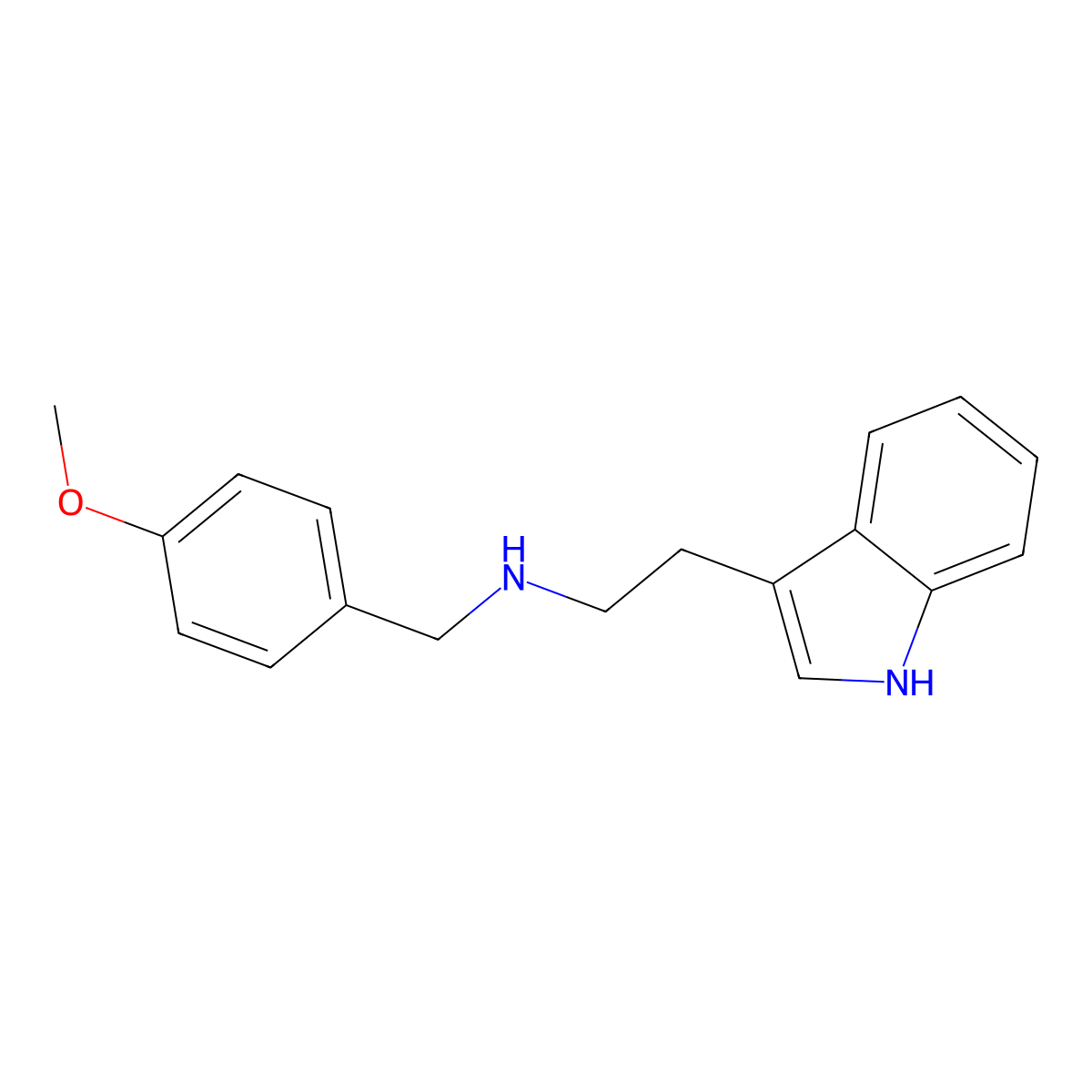 2-(1H-indol-3-yl)-N-(4-methoxybenzyl)ethanamine molecular structure, CAS 7390-67-2