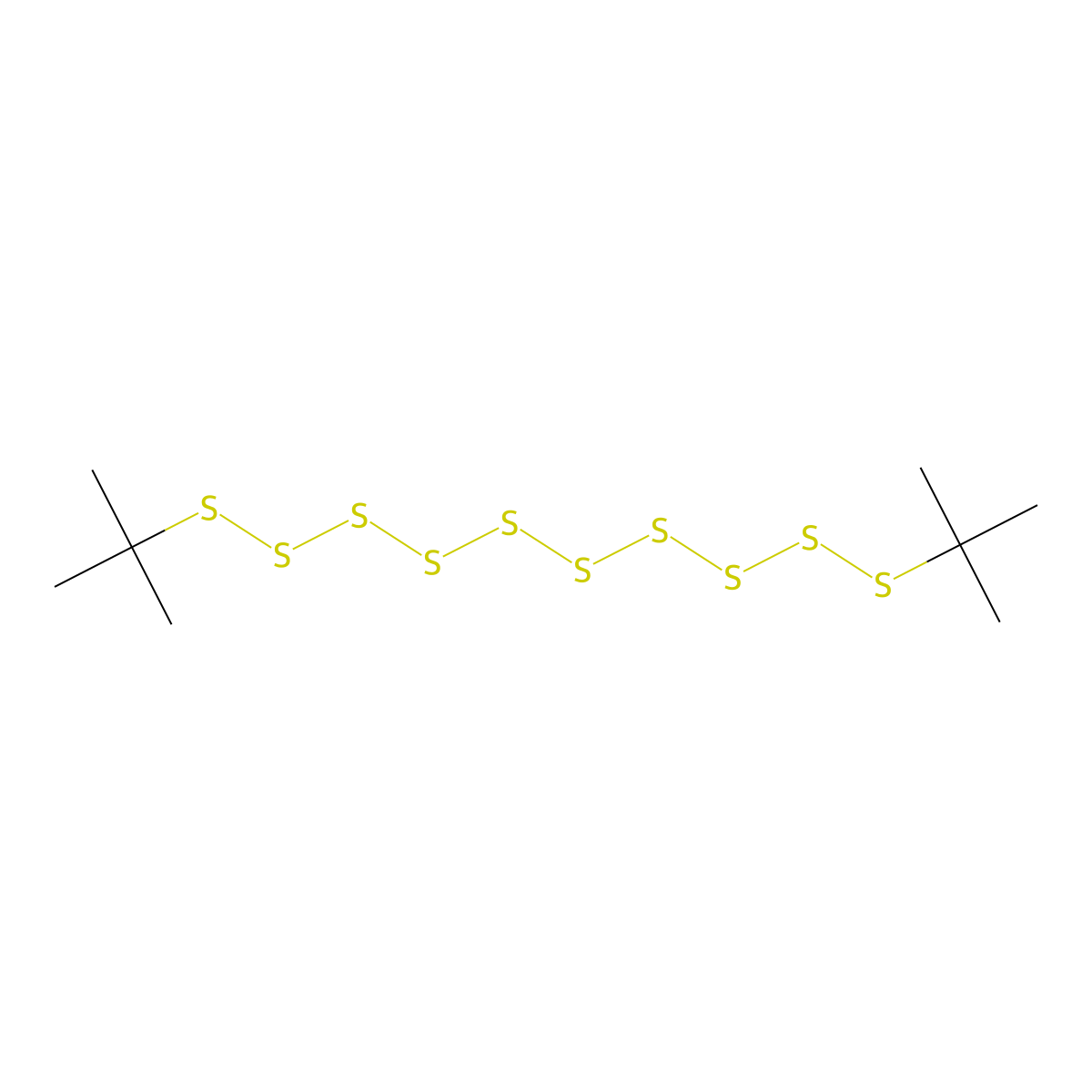 Di-tert-butyldecasulfane molecular structure, CAS 7390-75-2