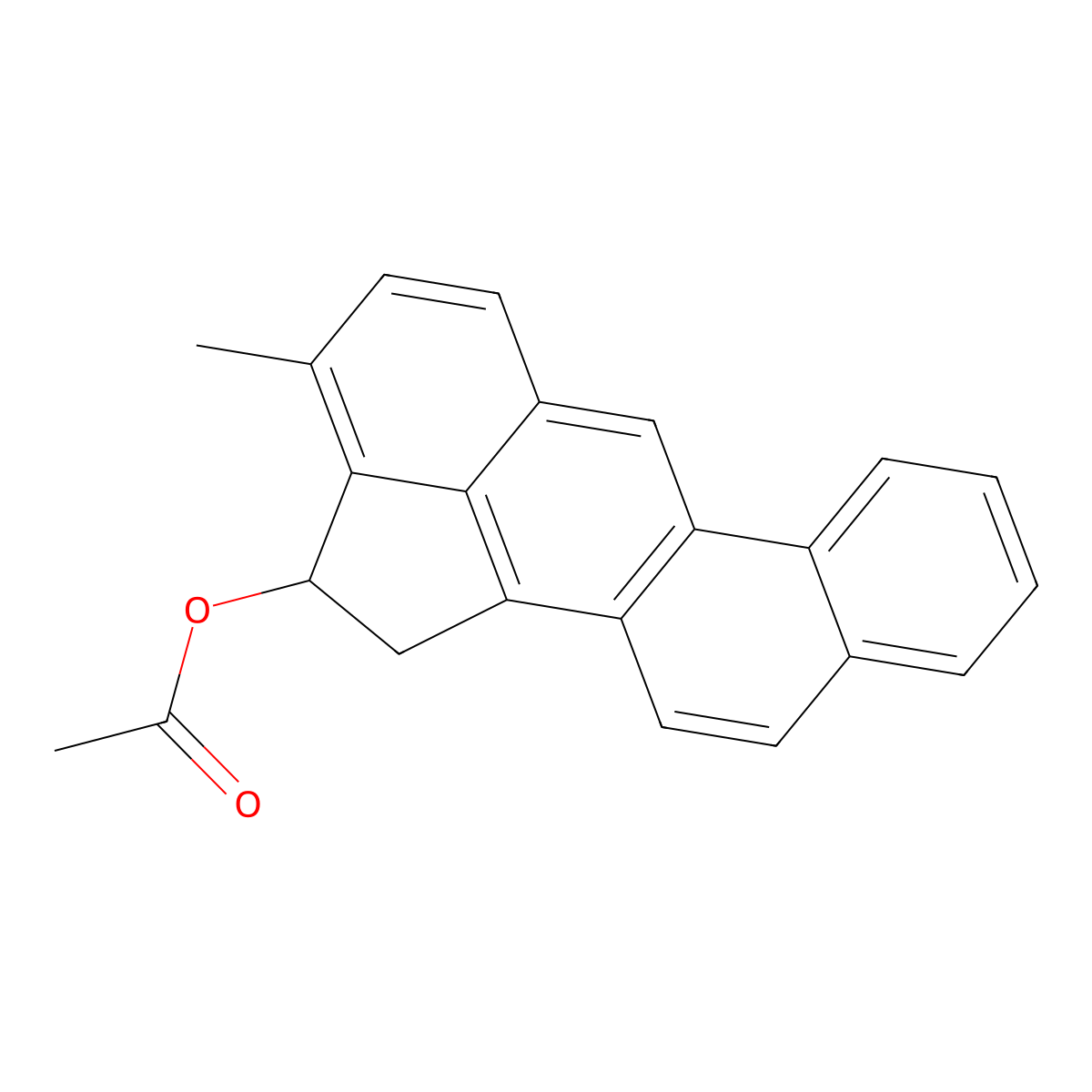 2-Acetoxy-3-methylcholanthrene molecular structure, CAS 7390-93-4