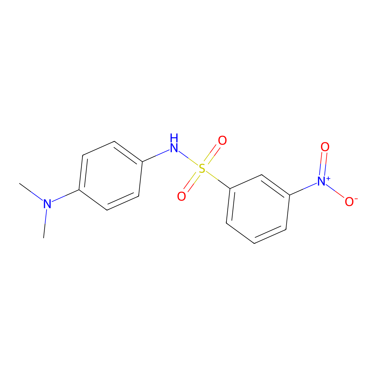 N-[4-(dimethylamino)phenyl]-3-nitrobenzenesulfonamide molecular structure, CAS 73901-03-8