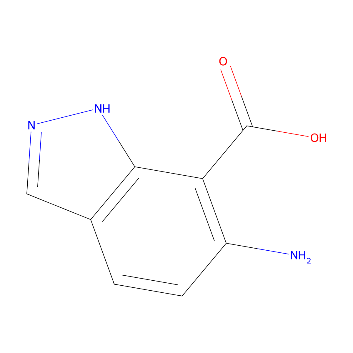 6-amino-1H-indazole-7-carboxylic acid molecular structure, CAS 73907-95-6