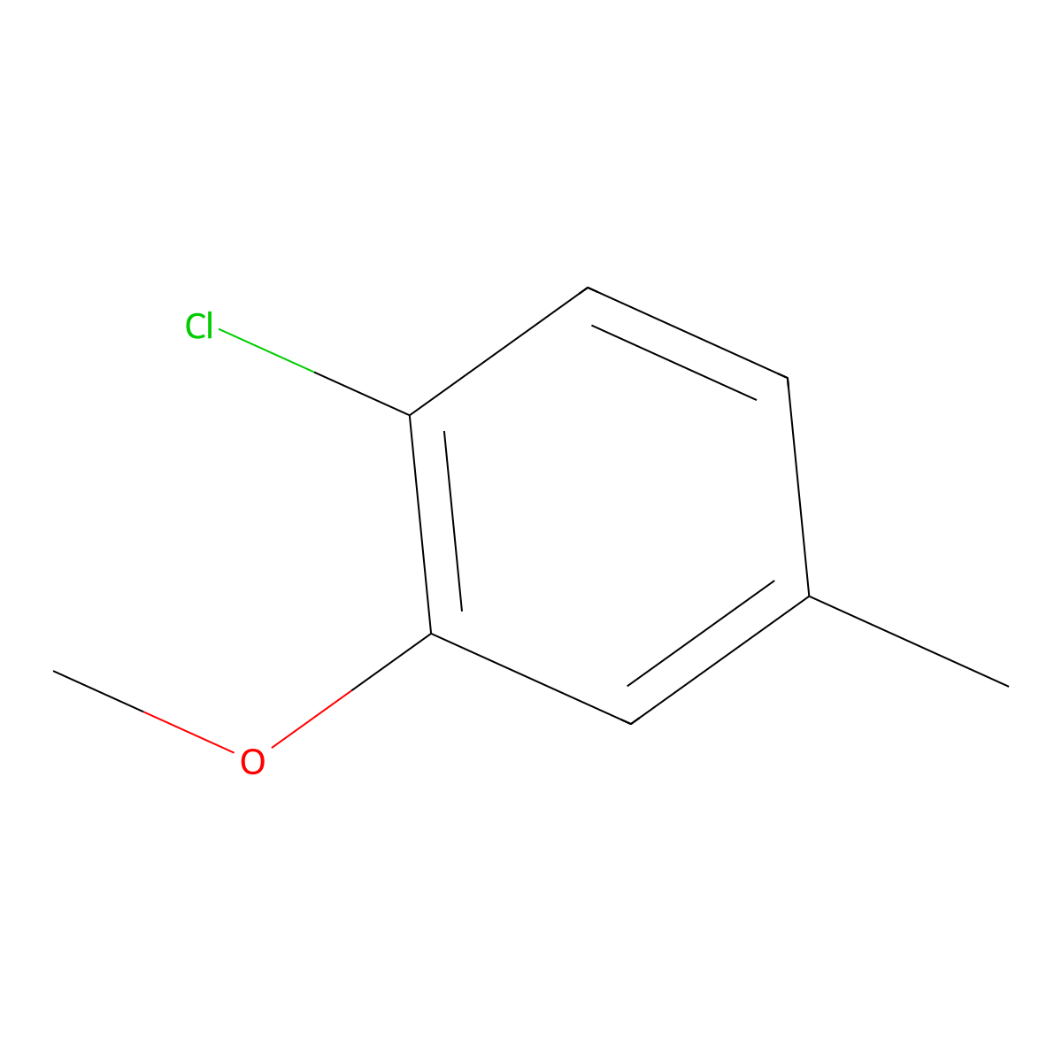 1-Chloro-2-methoxy-4-methylbenzene molecular structure, CAS 73909-16-7