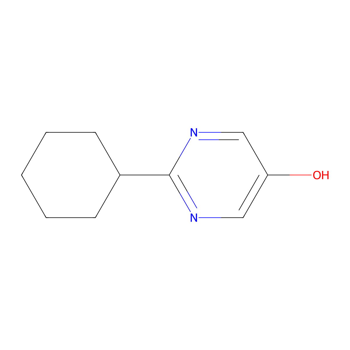 5-Hydroxy-2-(cyclohexyl)pyrimidine molecular structure, CAS 73909-80-5