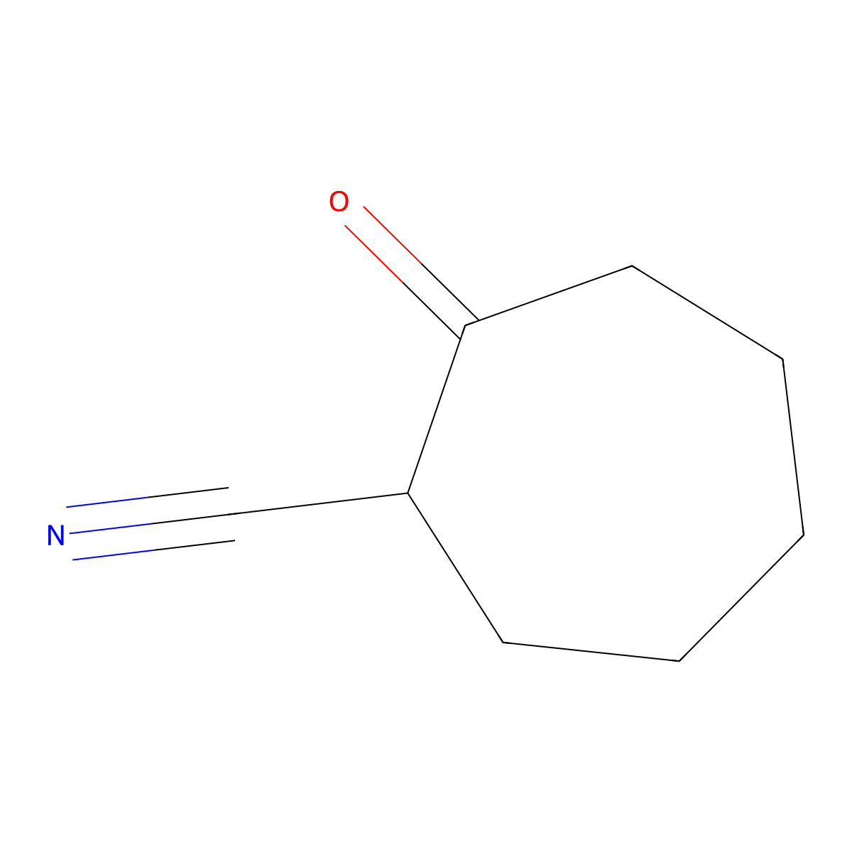 2-Oxocycloheptanecarbonitrile molecular structure, CAS 7391-45-9