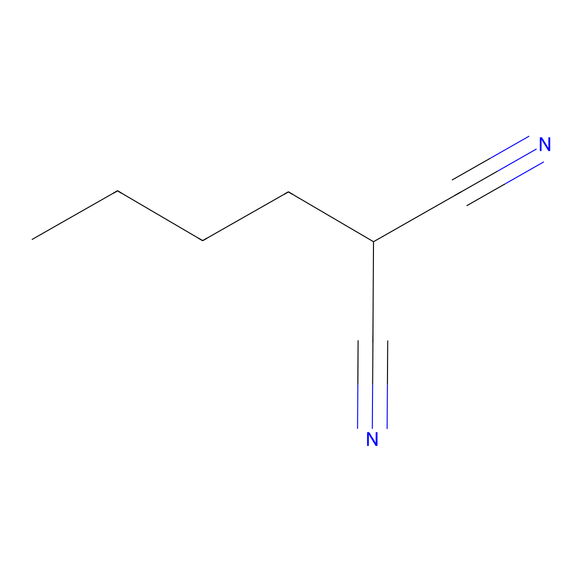 Butylpropanedinitrile molecular structure, CAS 7391-58-4