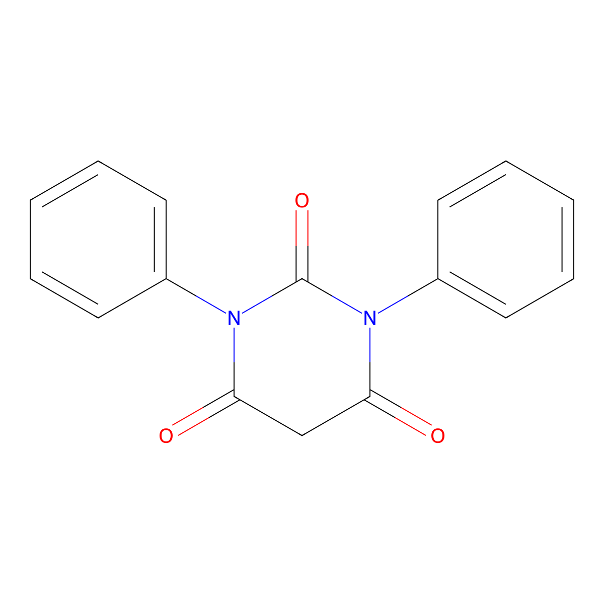 1,3-diphenyl-2,4,6(1H,3H,5H)-pyrimidinetrione molecular structure, CAS 7391-60-8