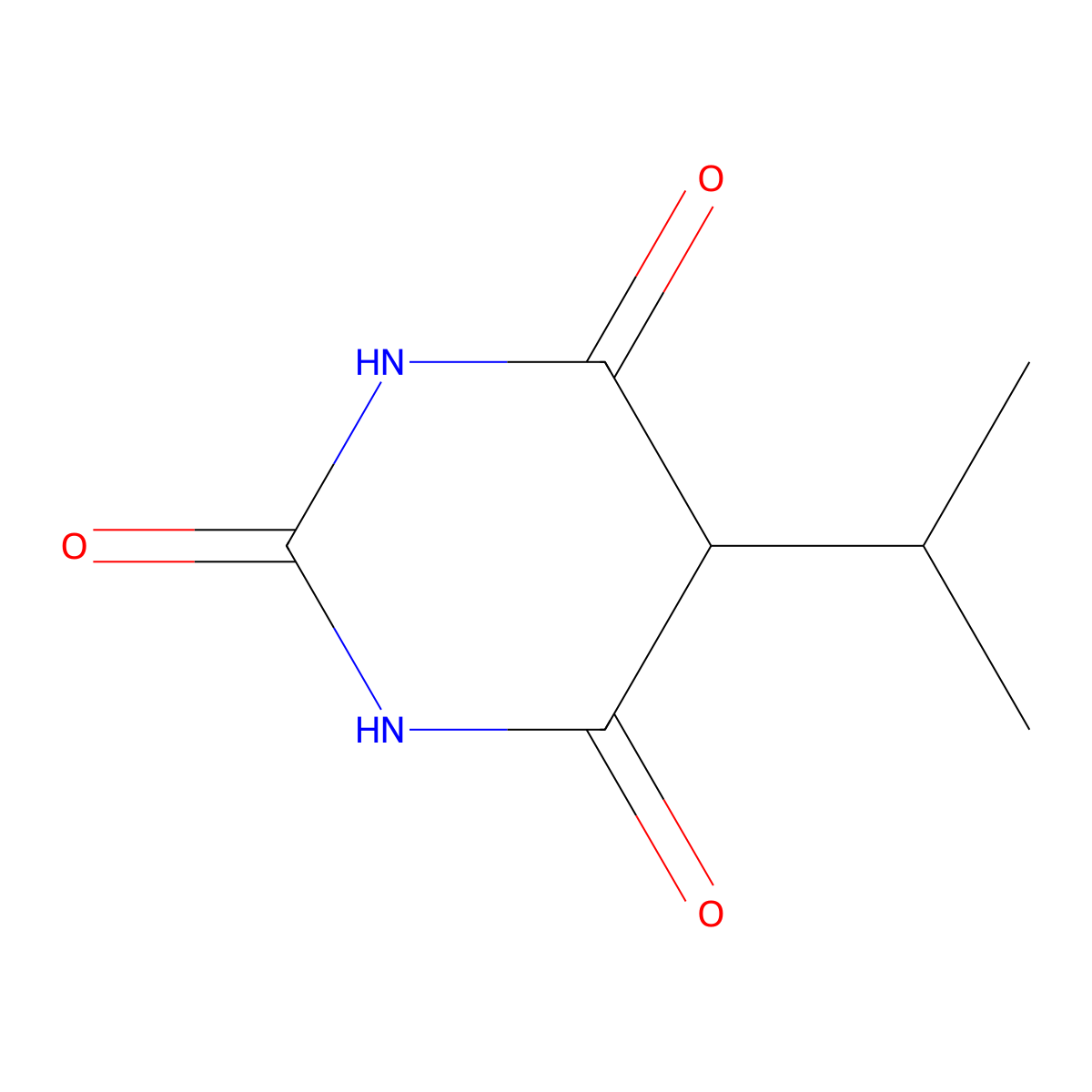 5-(1-Methylethyl)-2,4,6(1H,3H,5H)-pyrimidinetrione molecular structure, CAS 7391-69-7