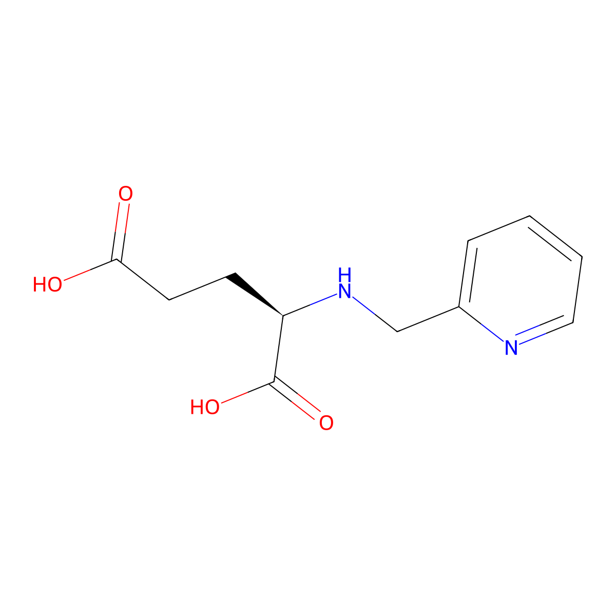 N-(2-Pyridinylmethyl)-D-glutamic acid molecular structure, CAS 73914-86-0