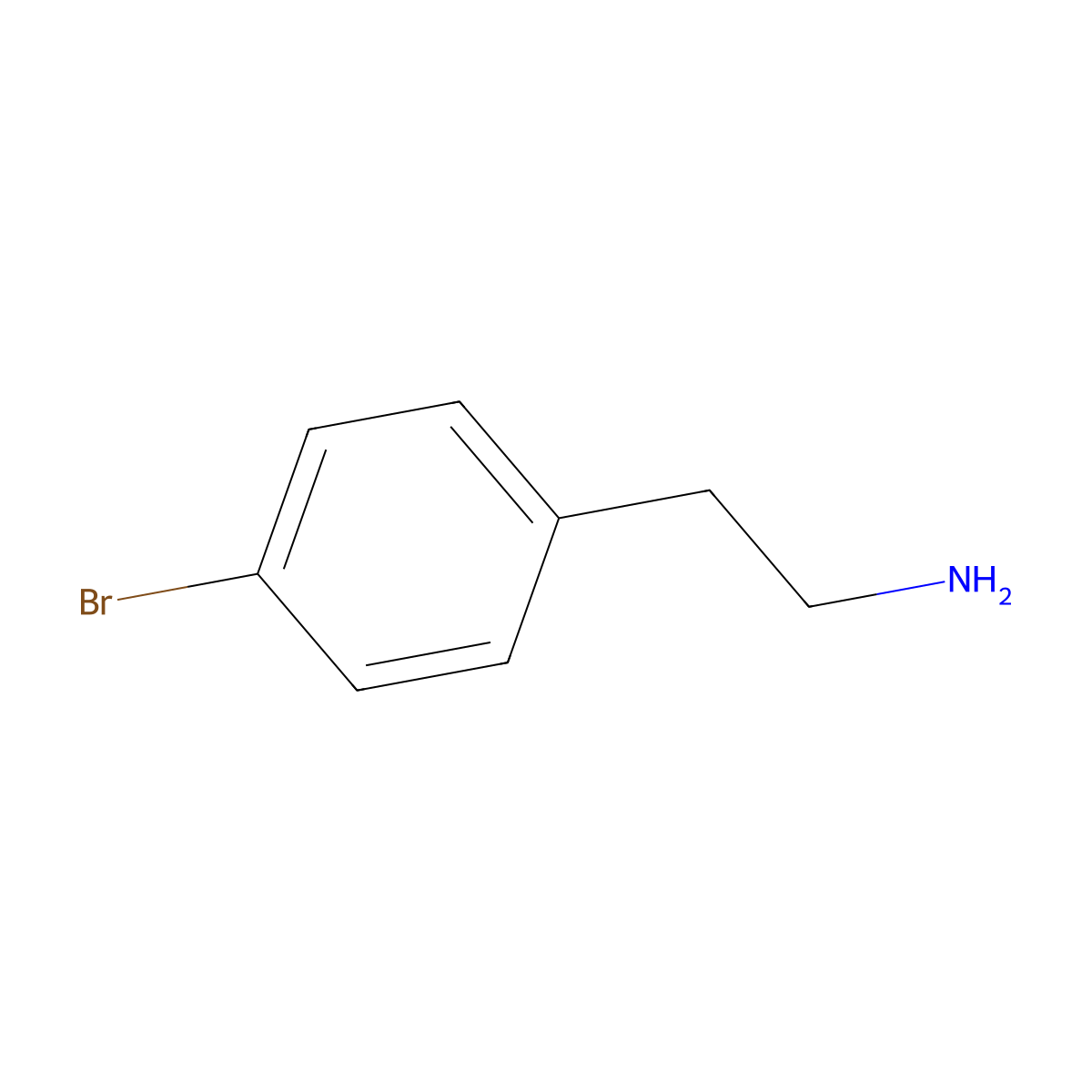 p-Bromophenethylamine molecular structure, CAS 73918-56-6
