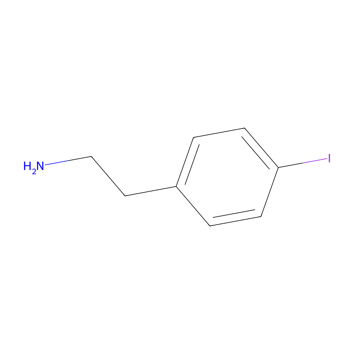 2-(4-Iodophenyl)ethylamine molecular structure, CAS 73918-57-7