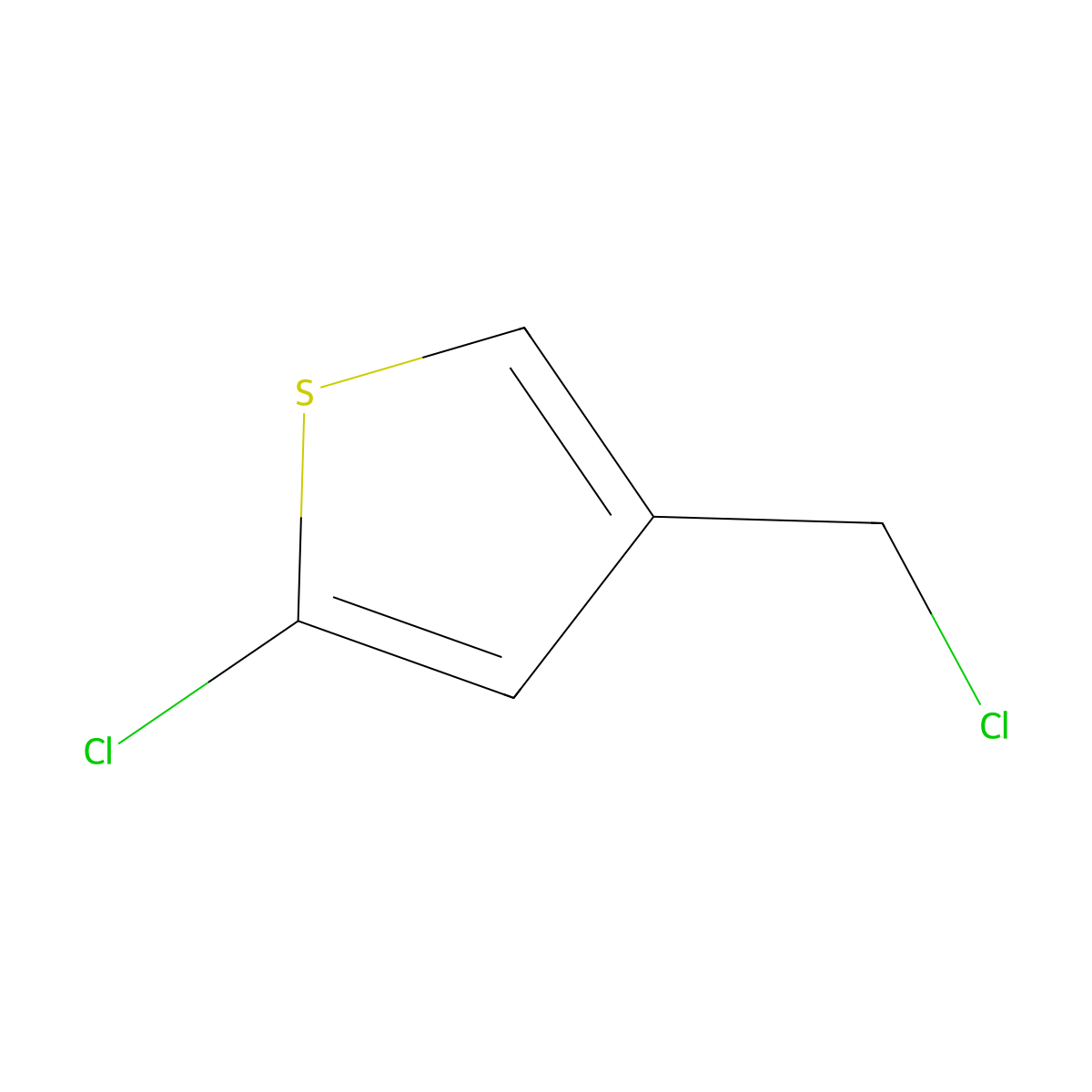 2-Chloro-4-(chloromethyl)thiophene molecular structure, CAS 73919-91-2