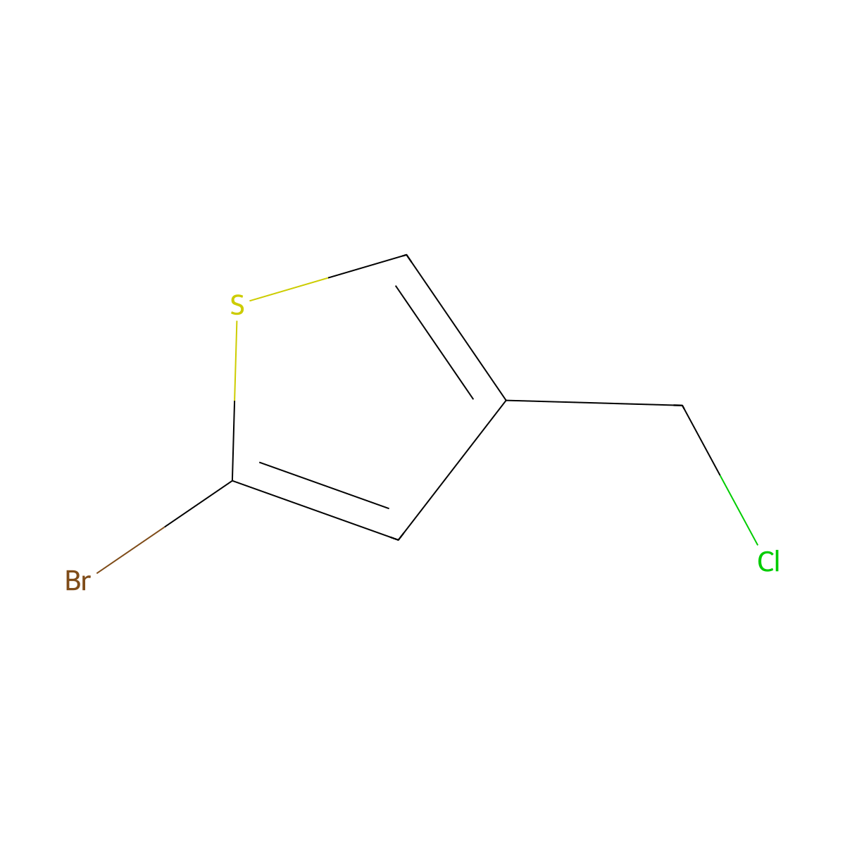 2-Bromo-4-(chloromethyl)thiophene molecular structure, CAS 73919-92-3