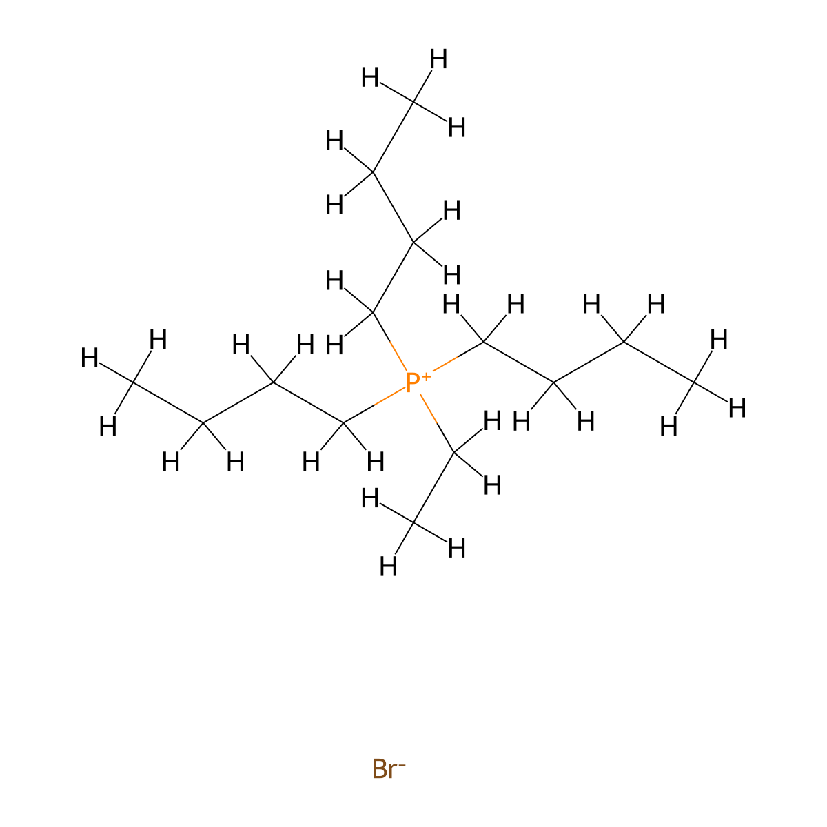 Phosphonium, tributylethyl-, bromide molecular structure, CAS 7392-50-9