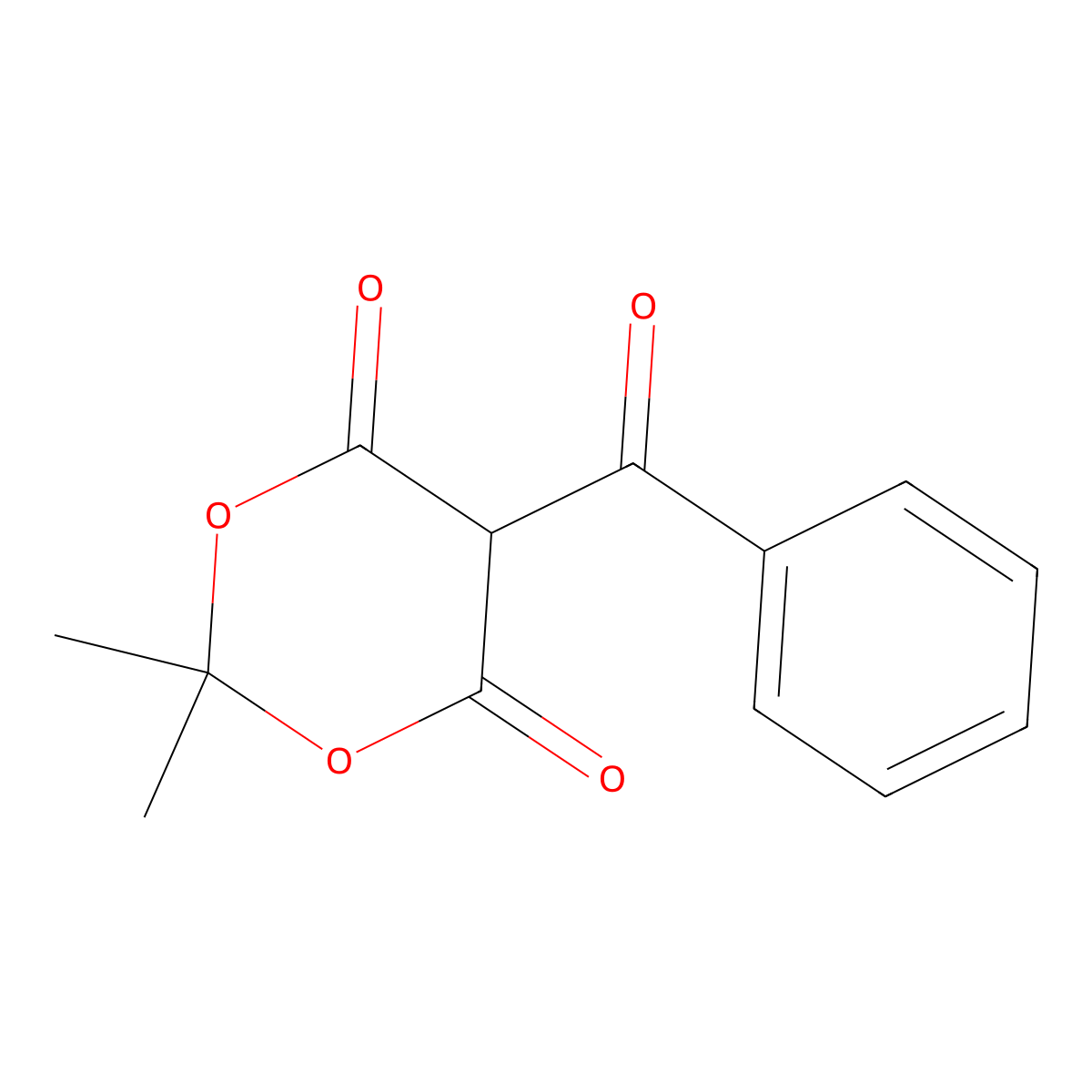 5-Benzoyl-2,2-dimethyl-1,3-dioxane-4,6-dione molecular structure, CAS 73921-19-4