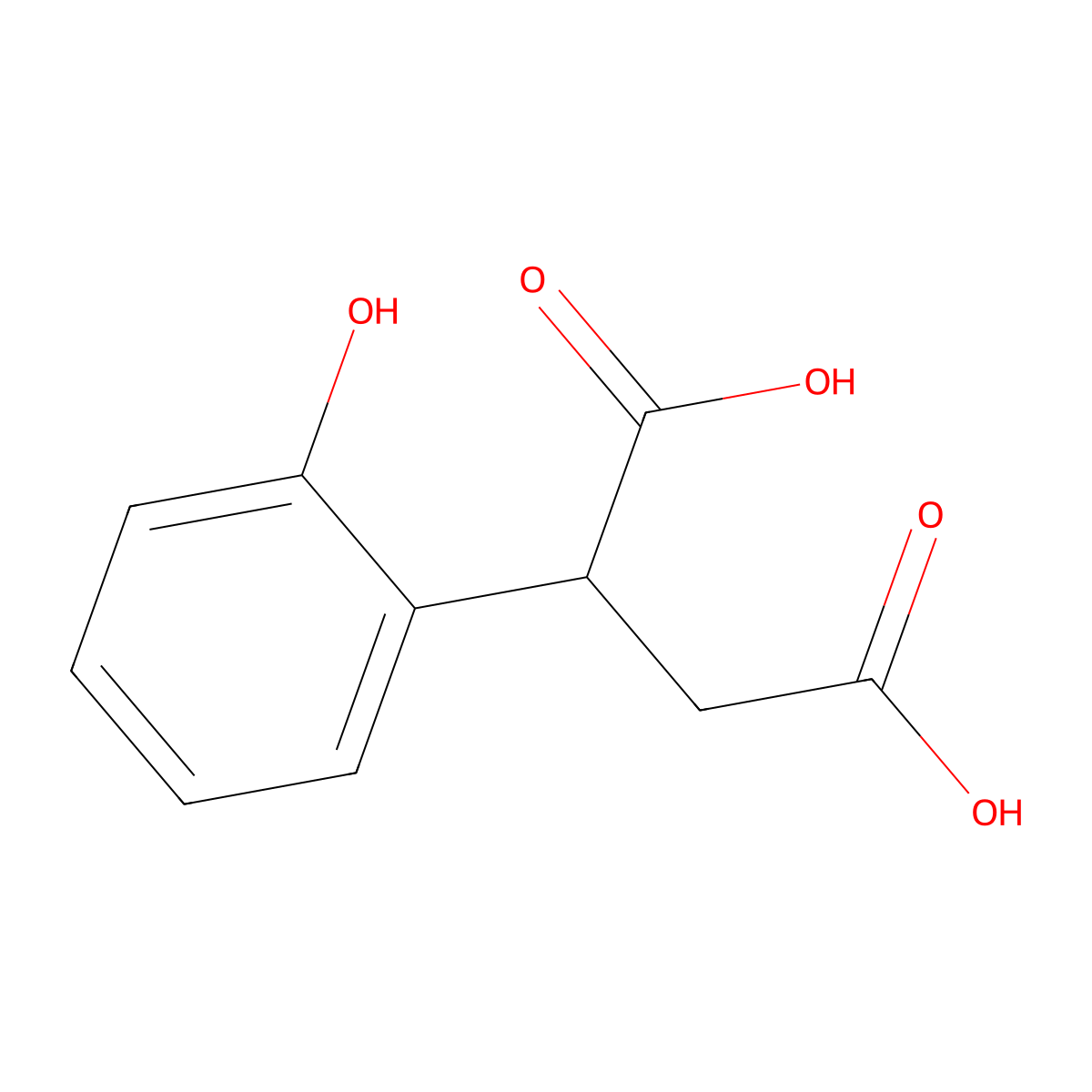 2-(2-Hydroxyphenyl)succinic acid molecular structure, CAS 73923-83-8