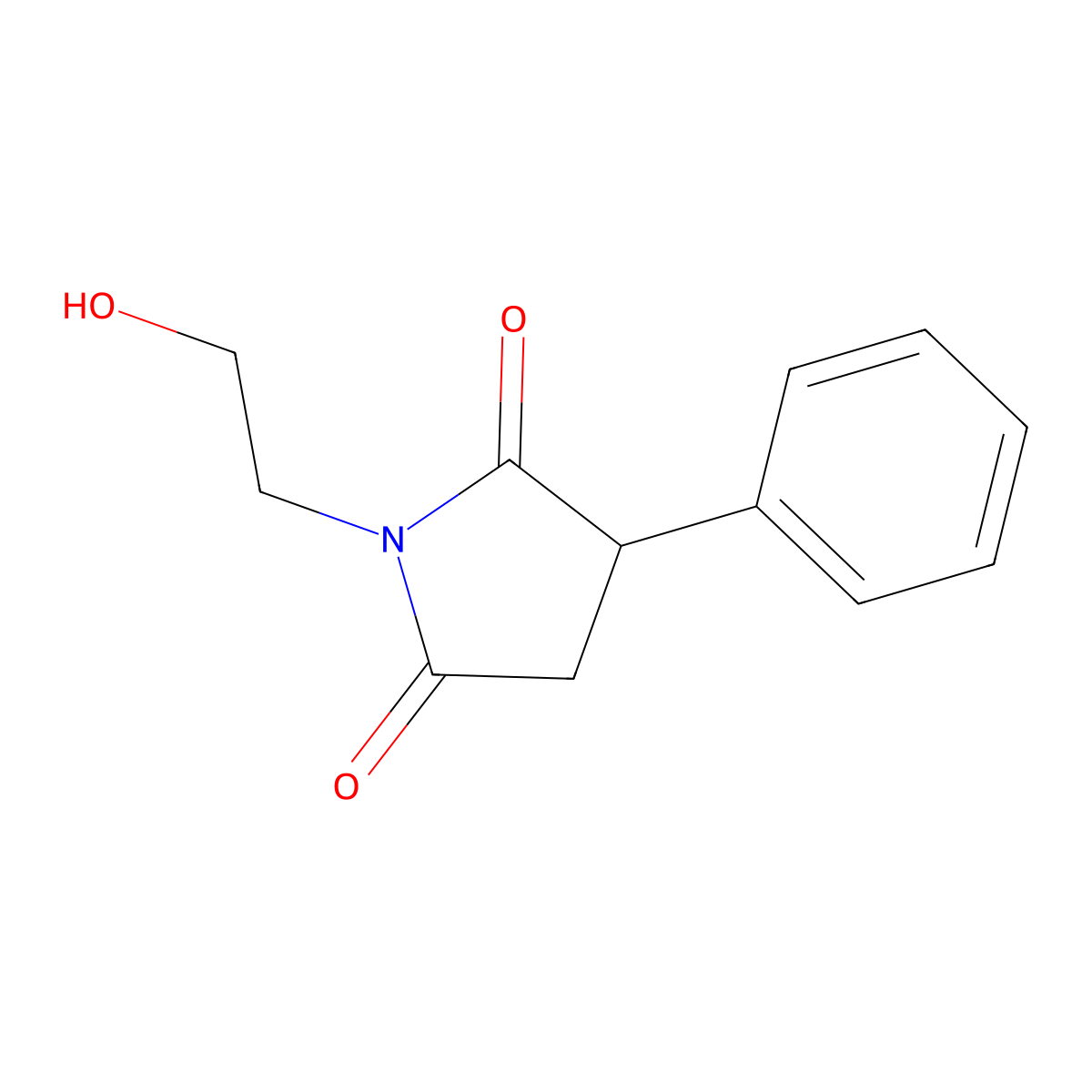 1-(2-Hydroxyethyl)-3-phenylpyrrolidine-2,5-dione molecular structure, CAS 73923-85-0