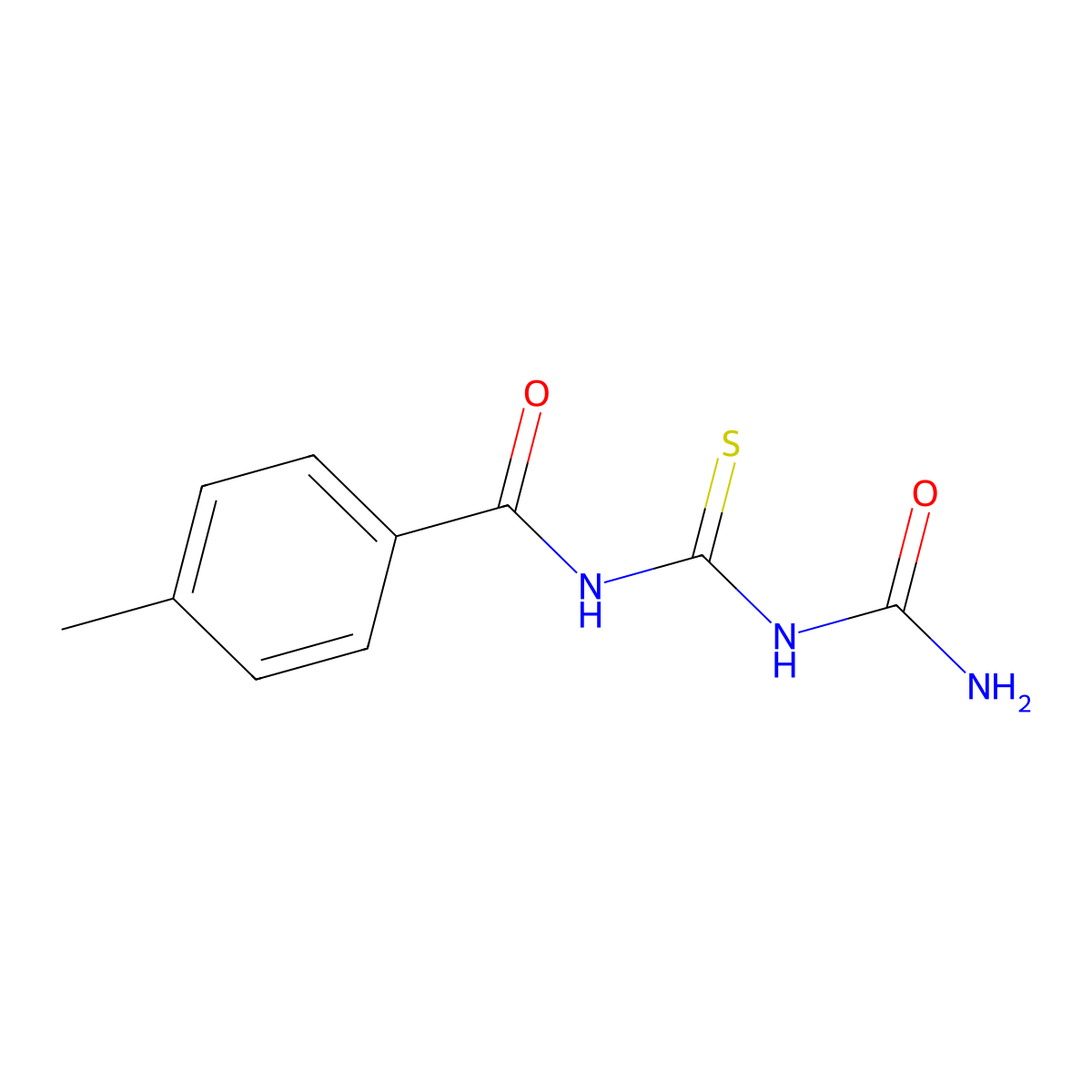1-[({[(Aminocarbonyl)amino]carbothioyl}amino)carbonyl]-4-methylbenzene molecular structure, CAS 73924-29-5