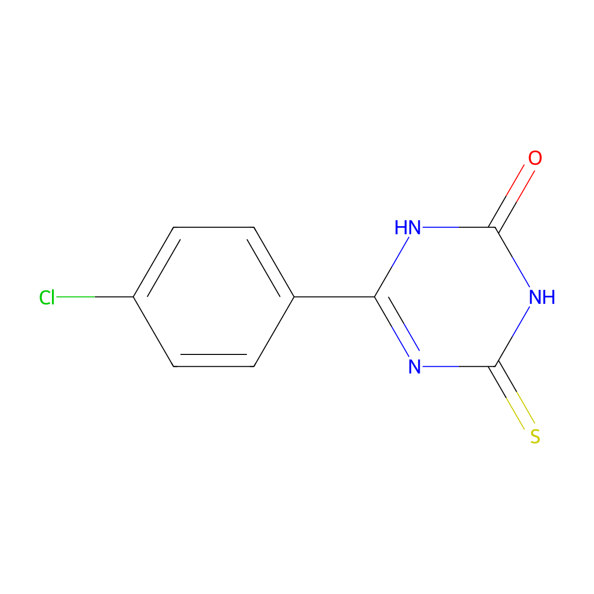 4-(4-Chlorophenyl)-6-thioxo-1,2,5,6-tetrahydro-1,3,5-triazin-2-one molecular structure, CAS 73924-33-1