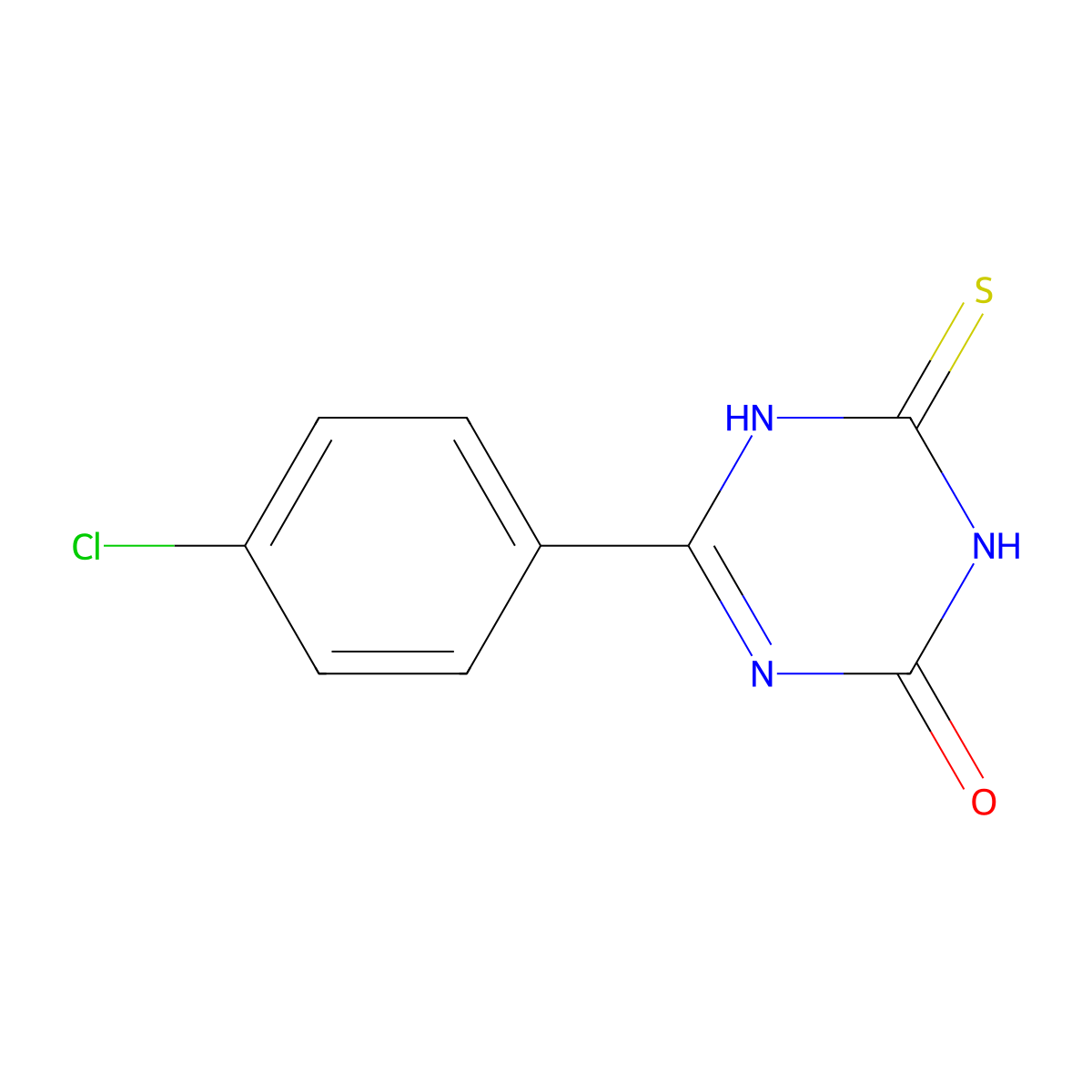 4-(4-Chlorophenyl)-6-thioxo-1,2,5,6-tetrahydro-1,3,5-triazin-2-one molecular structure, CAS 73924-33-1