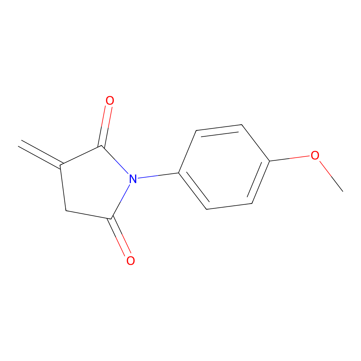 1-(4-Methoxyphenyl)-3-methylene-2,5-pyrrolidinedione molecular structure, CAS 73926-98-4