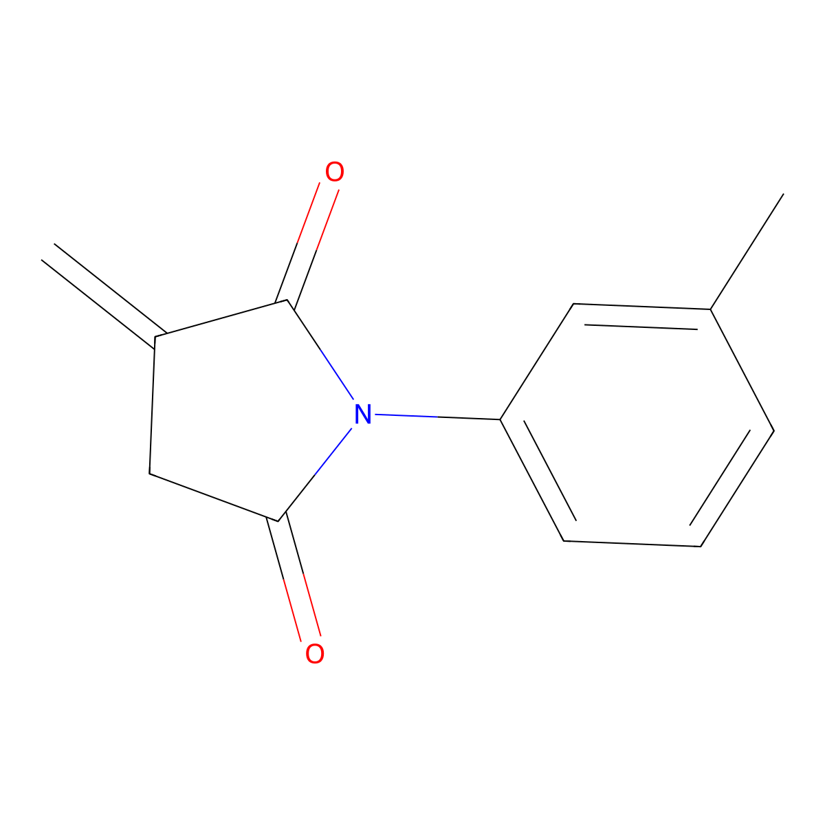 2-Methylene-N-(m-tolyl)-succinimide molecular structure, CAS 73927-02-3