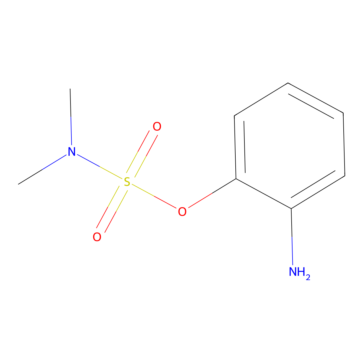 2-Aminophenyl N,N-dimethylsulfamate molecular structure, CAS 73927-03-4