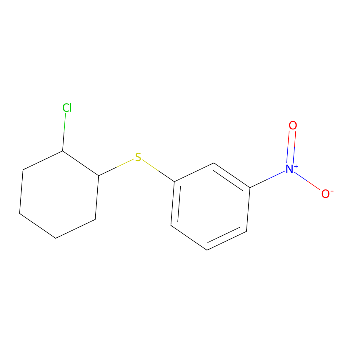 2-Chlorocyclohexyl(3-nitrophenyl)sulfide molecular structure, CAS 73927-08-9