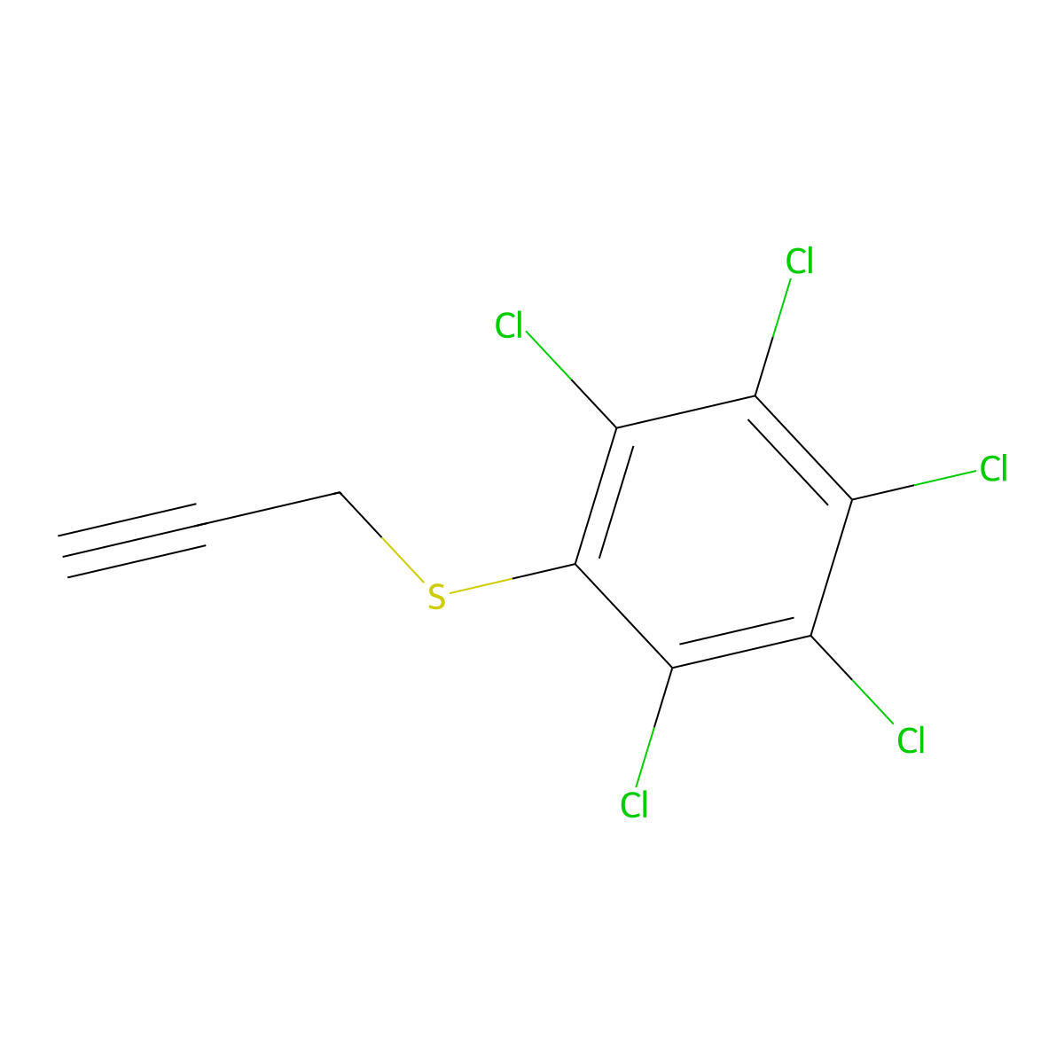 Sulfide, pentachlorophenyl 2-propynyl molecular structure, CAS 73927-09-0