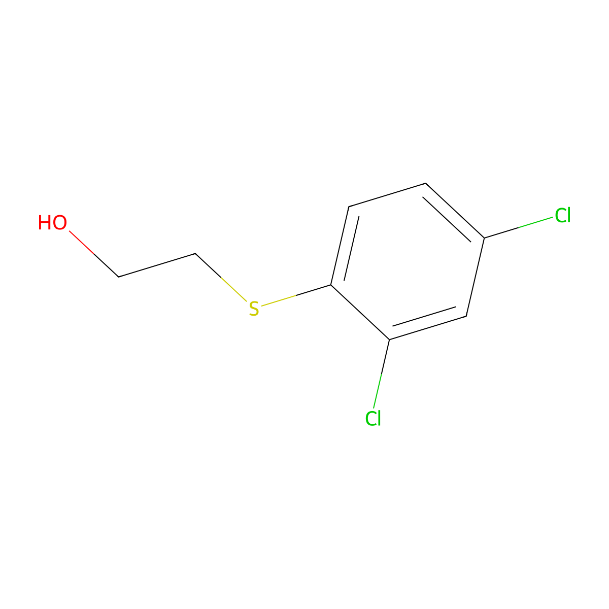 Ethanol, 2-(2,4-dichlorophenylthio)- molecular structure, CAS 73927-27-2