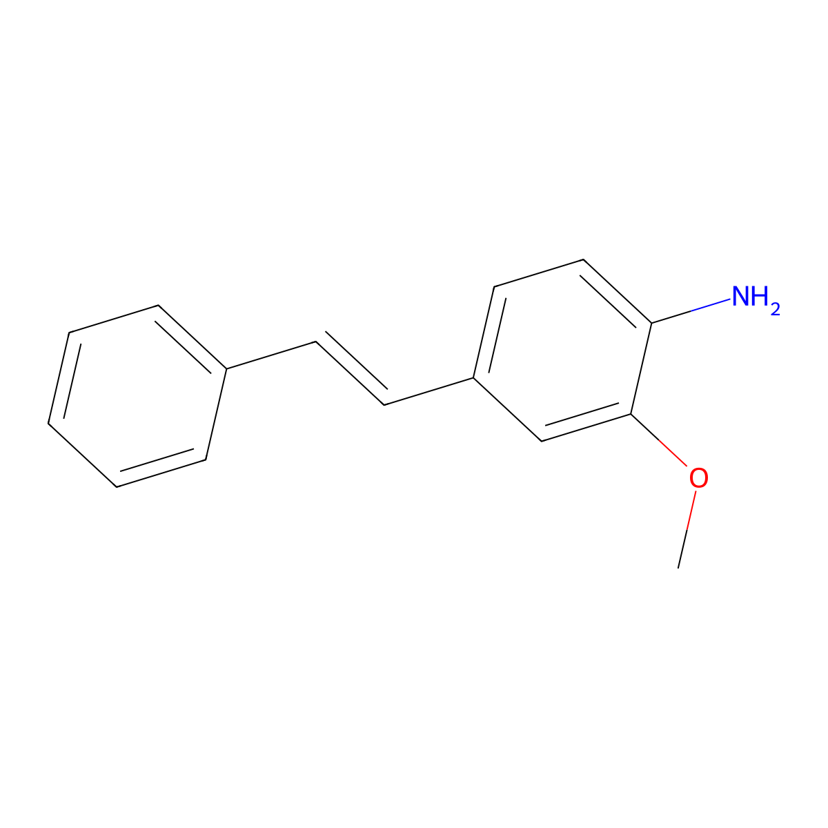 3-Methoxy-4-aminostilbene molecular structure, CAS 73928-02-6