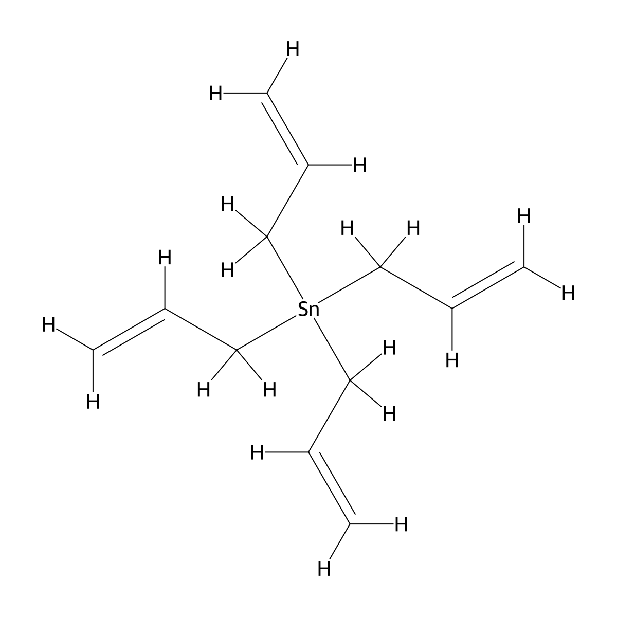 Tetrallylstannane molecular structure, CAS 7393-43-3