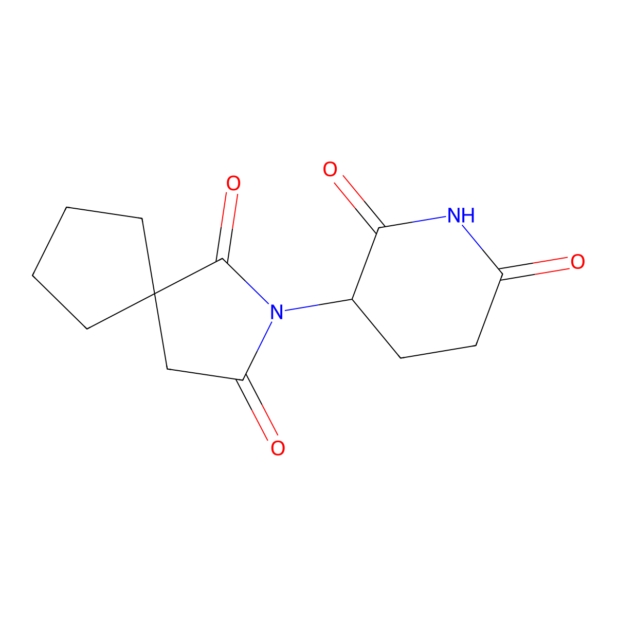 2-(2,6-Dioxopiperidin-3-yl)-2-azaspiro[4.4]nonane-1,3-dione molecular structure, CAS 73931-02-9
