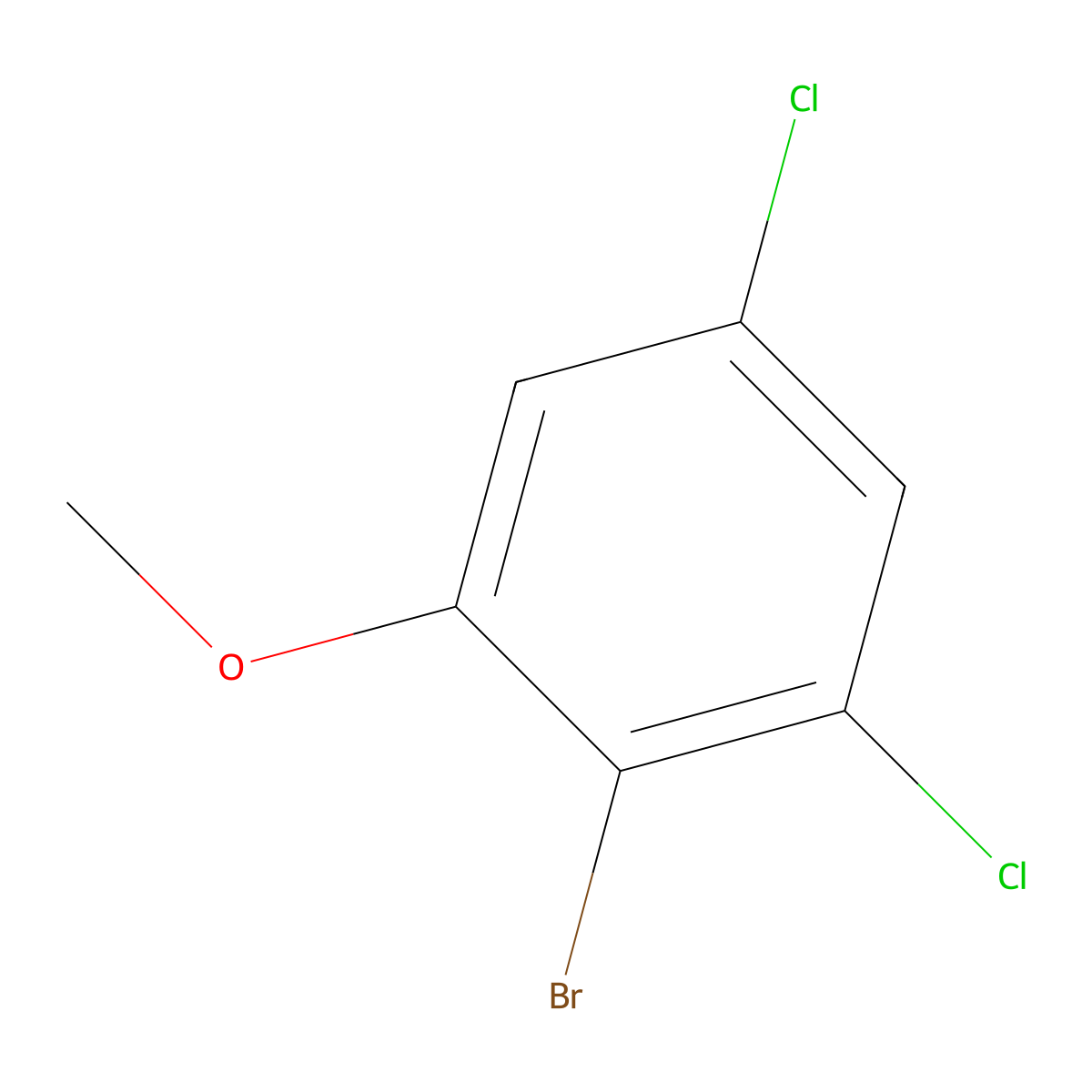 2-Bromo-1,5-dichloro-3-methoxybenzene molecular structure, CAS 73931-43-8