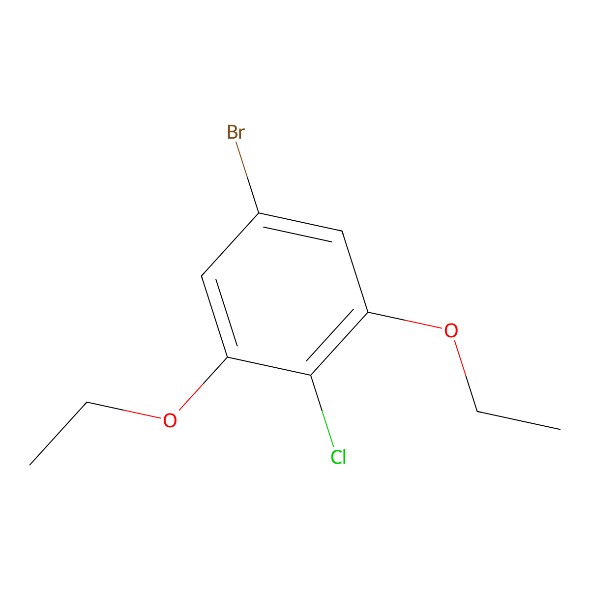 5-Bromo-2-chloro-1,3-diethoxybenzene molecular structure, CAS 73931-47-2