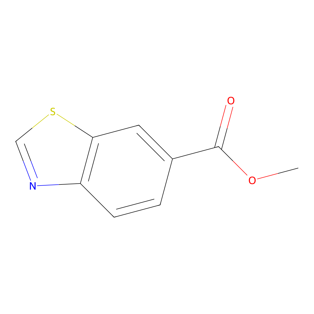 Methyl benzo[d]thiazole-6-carboxylate molecular structure, CAS 73931-63-2